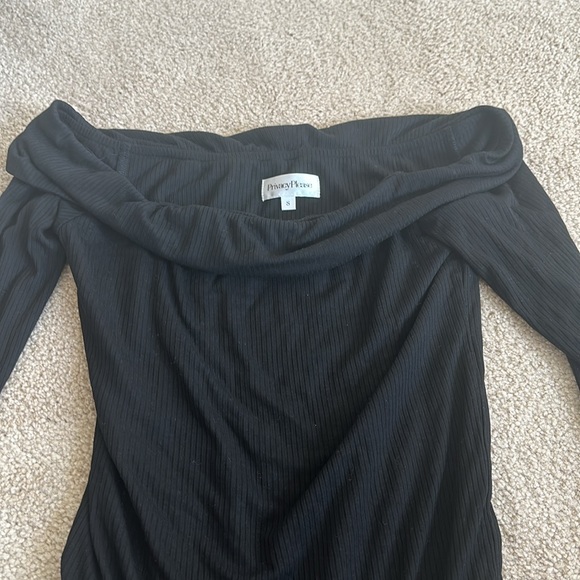 Revolve Privacy Please off the Shoulder Black Bodysuit - Picture 3 of 3